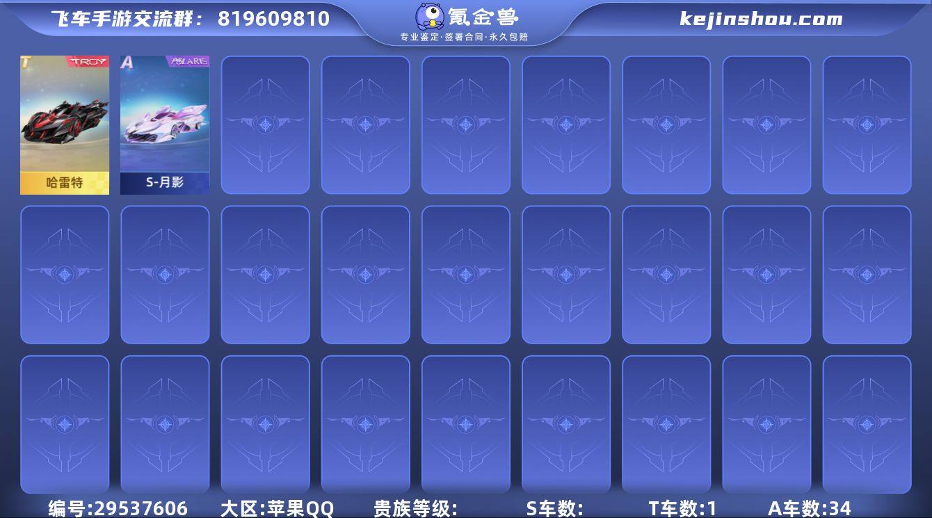 【永久T车】：哈雷特
【联赛A车】：S-月影