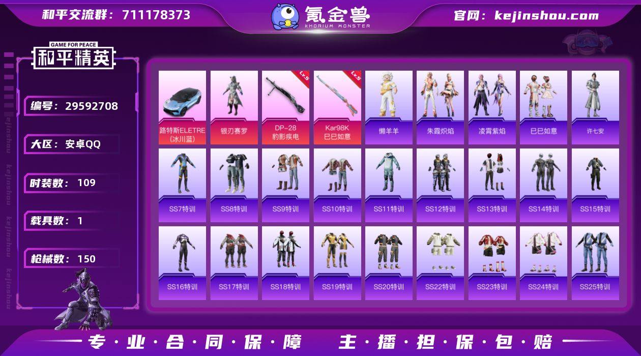 109套装/枪械2/装备179/载具1/战...