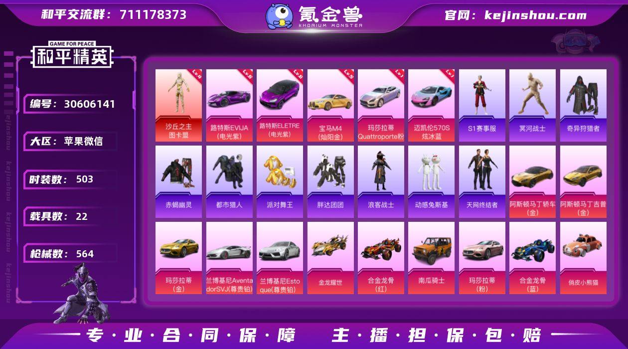 苹果 微信-无敌战神框-1神装-64粉装-...