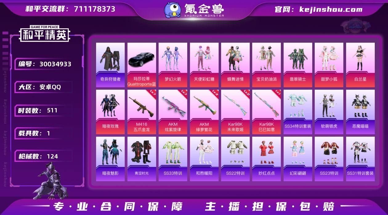 实名: 可修改 时装数: 511 载具数:...