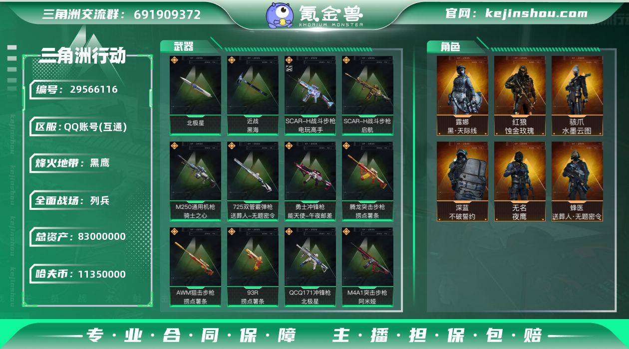 【SJ4185】总资产(M)：83M/哈夫...