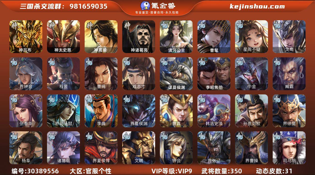 官阶:大将军；VIP等级:VIP9；史诗武...