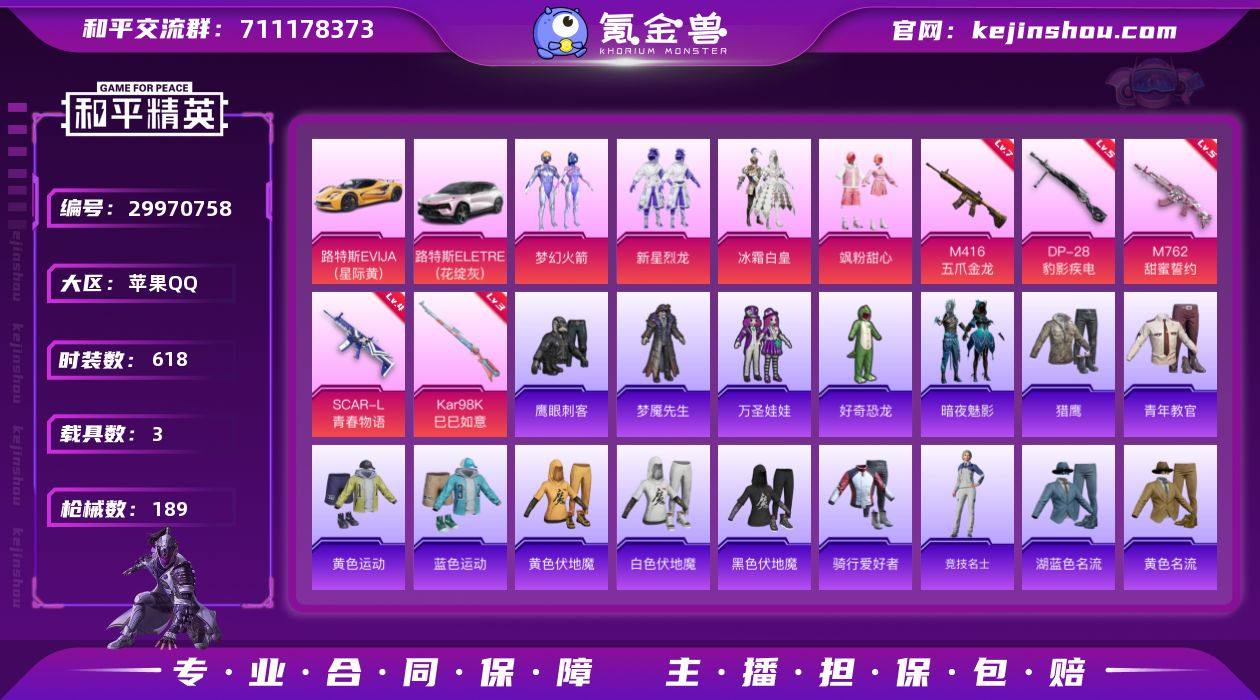 4粉装 5特效枪 3载具 13印记 可二次...