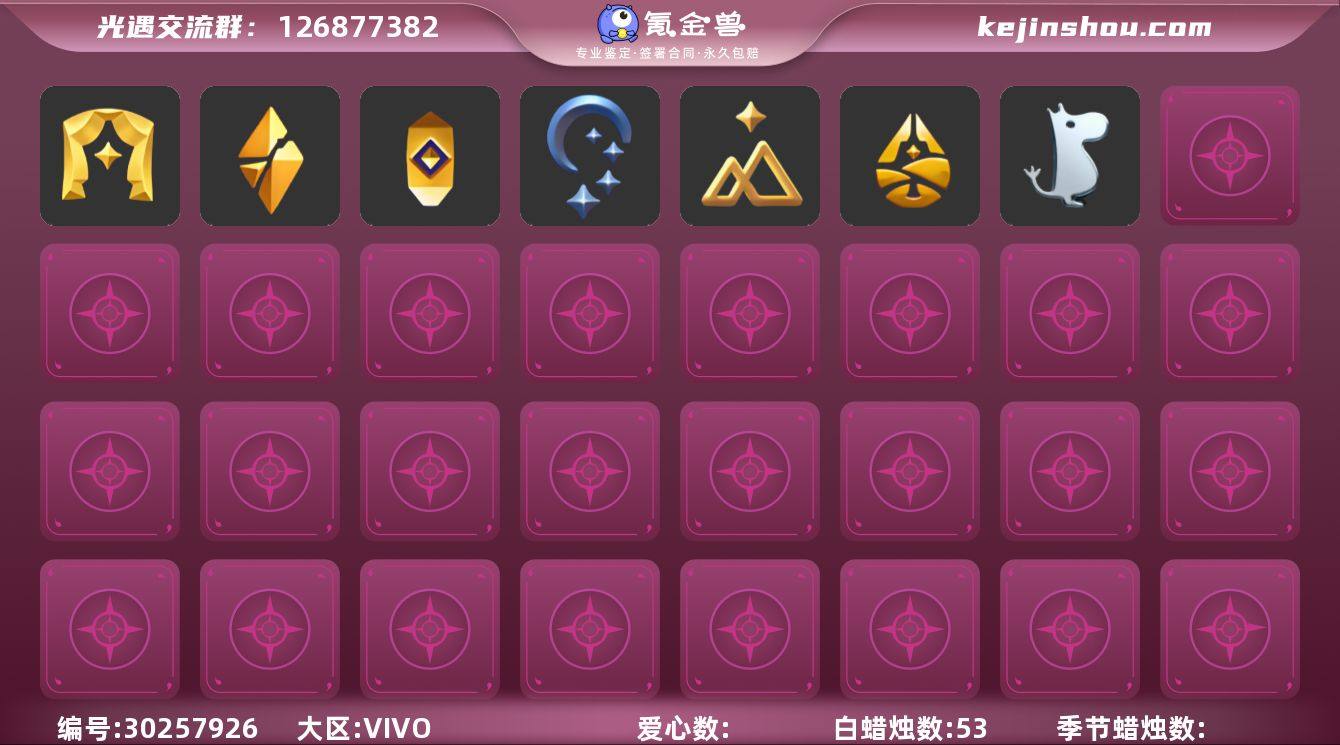 渠道服vivo/白枭/花环/正太/虚荣/巫...