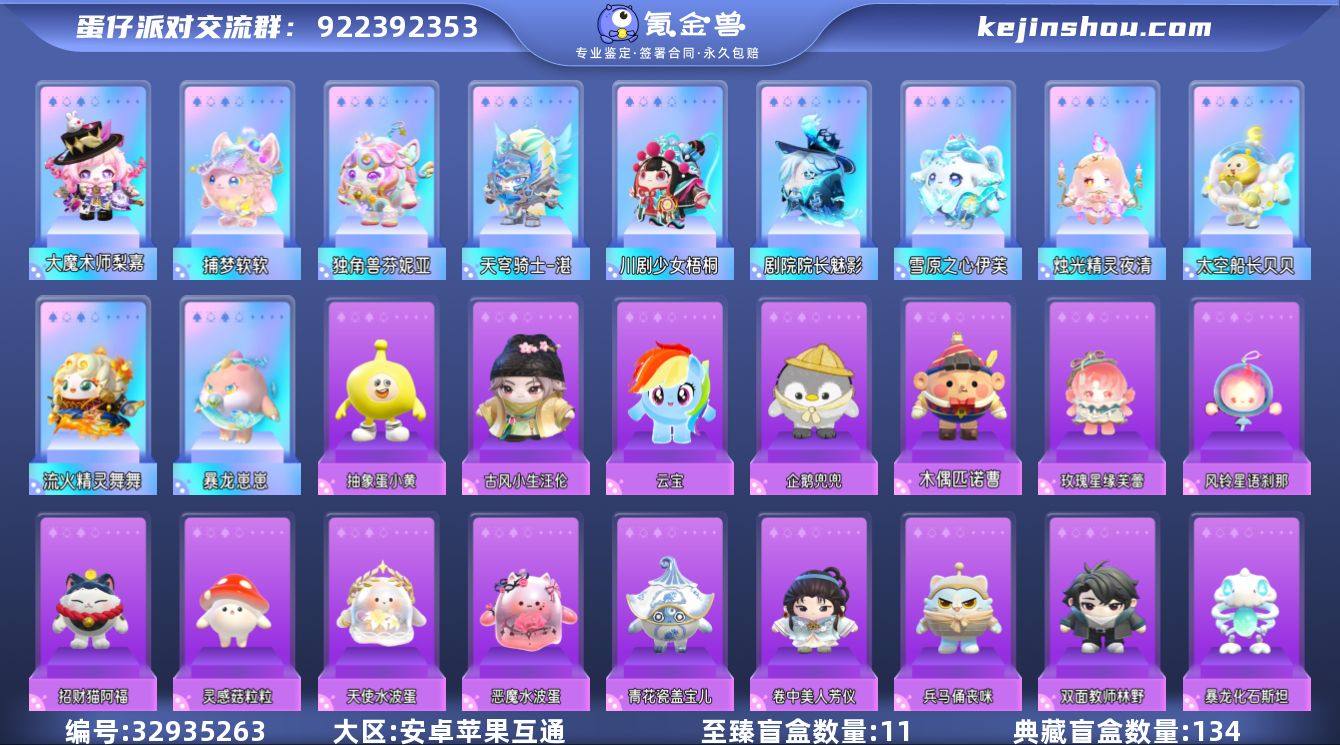 潮流度:195340 等级:78 至臻盲盒...