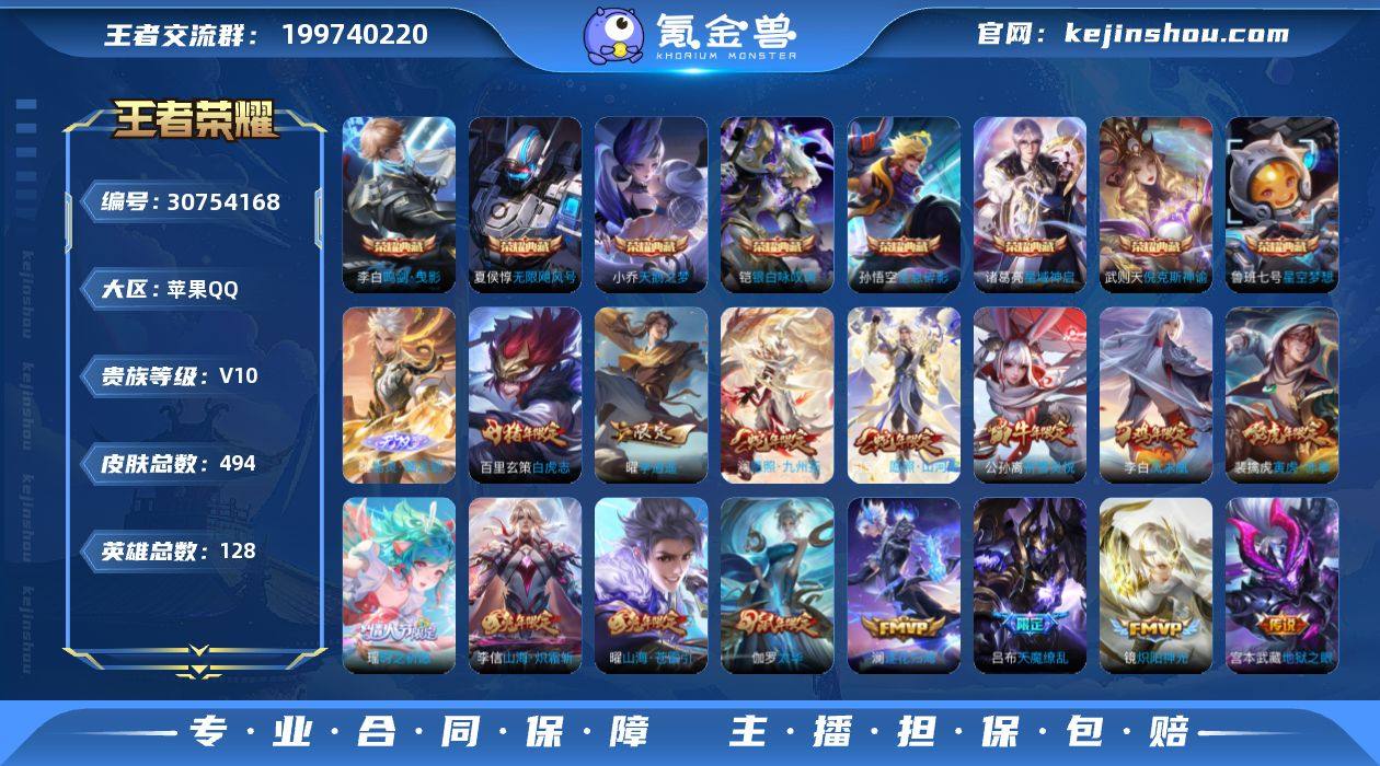 贵族10/皮肤494/典藏8/传说64/史...