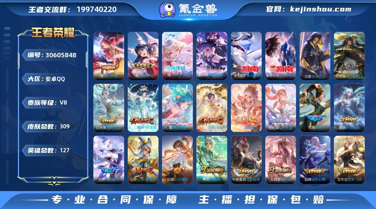 安卓Q-V8-瑶全皮！西施全皮！女号 妹子...