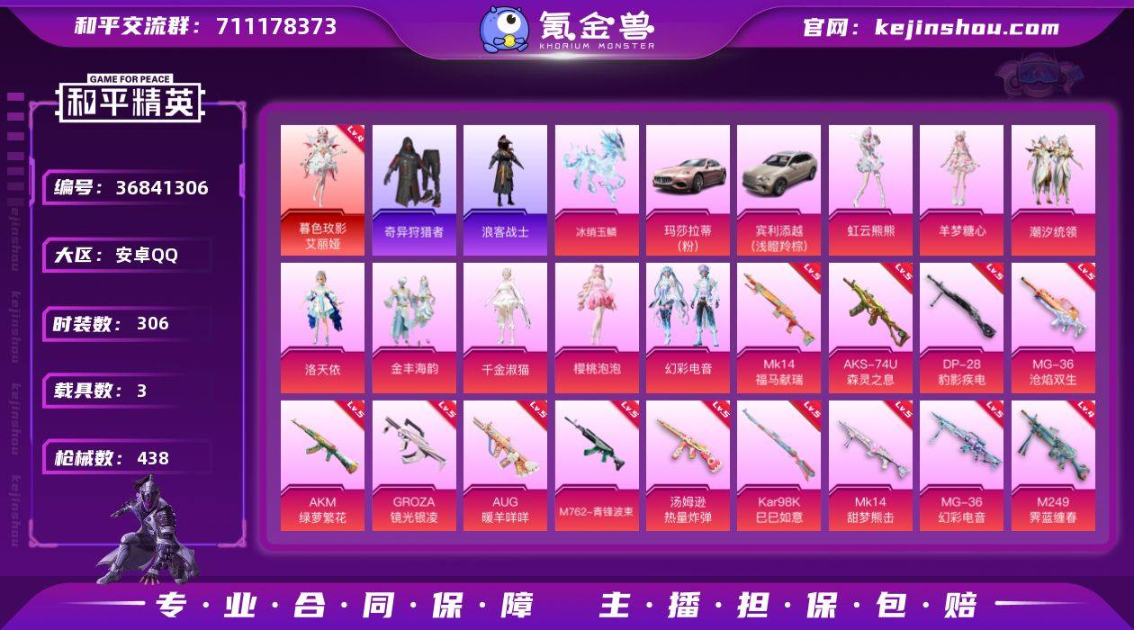 实名: 不可修改 时装数: 306 载具数...