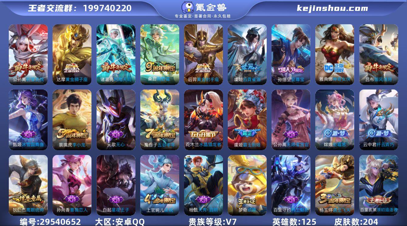 安卓Q-V7-最强王者段位-125英雄-2...