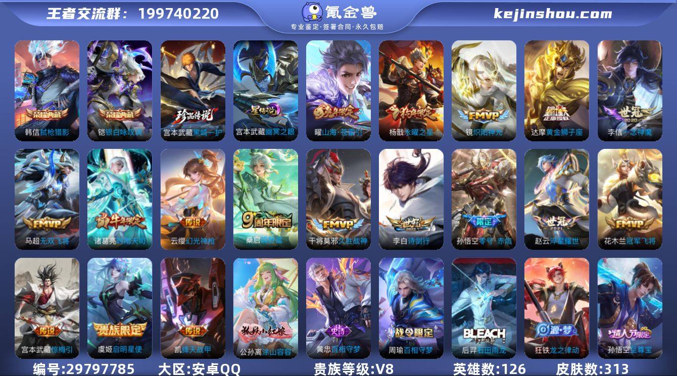 【V8 313皮肤2水晶1星元1珍品17传...