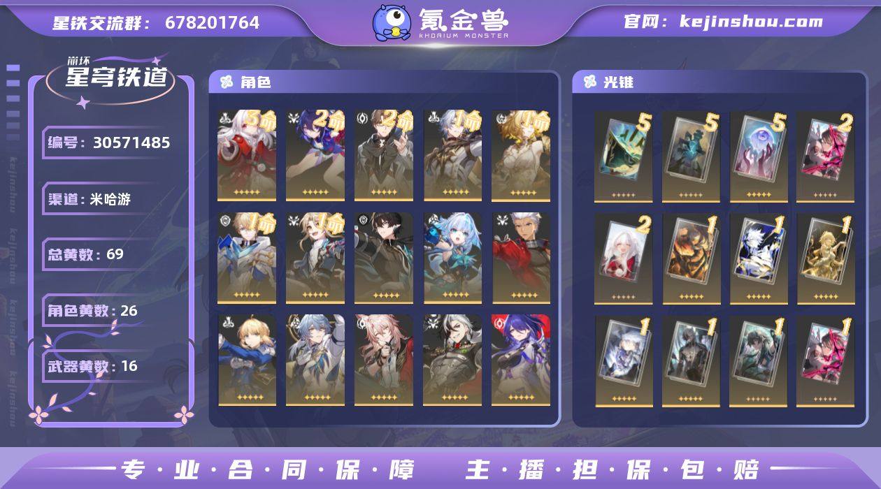 【崩坏·星穹铁道】冒险等级：70，男主，五...