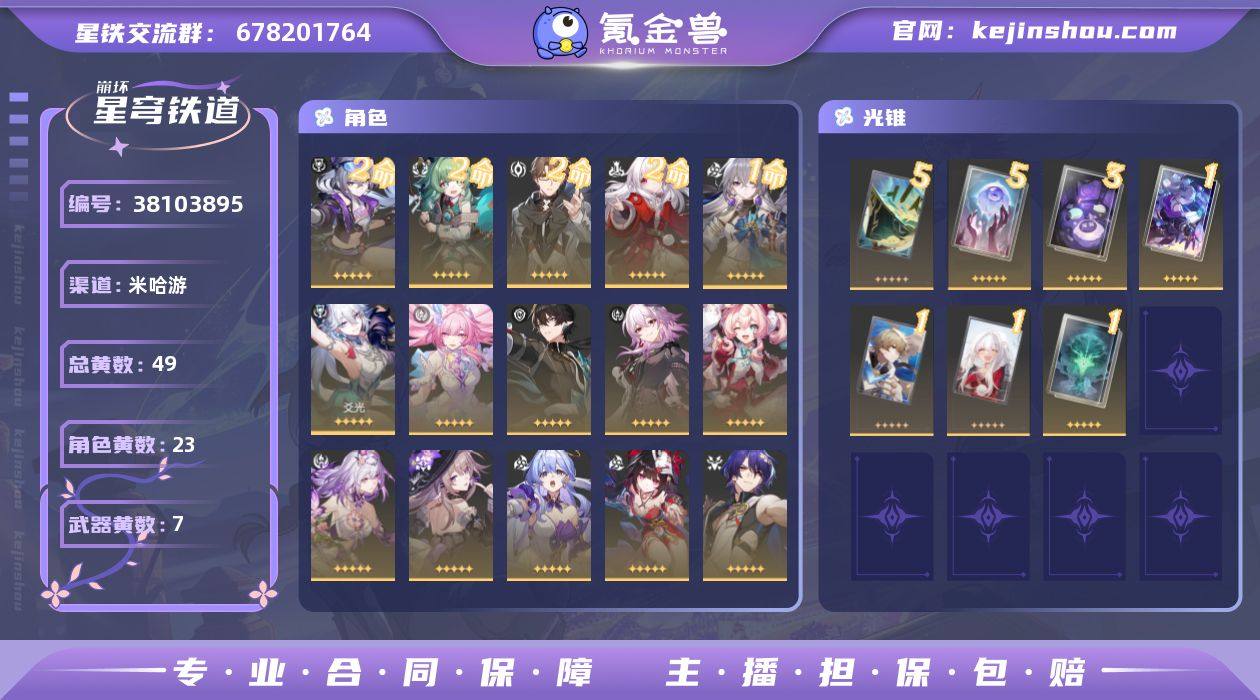 【崩坏·星穹铁道】冒险等级：70，男主，五...