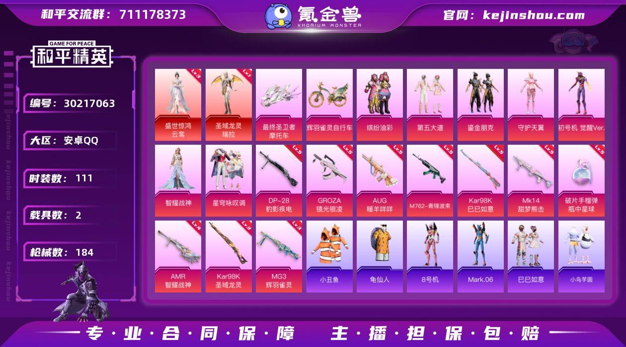 【30】安卓 可二次-手Q-2神装-7粉装...