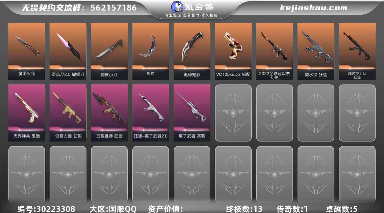 段位: 白银 亮点皮肤: 幻影-2022全...