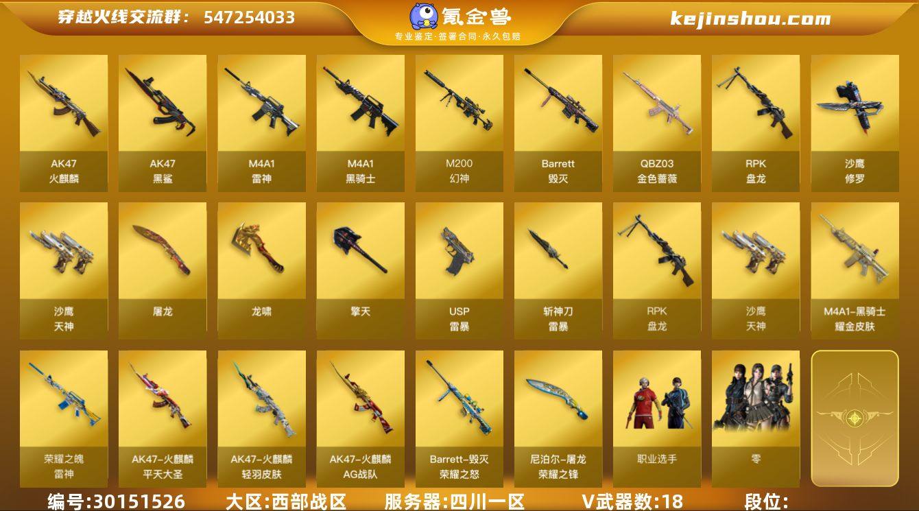 四川一区 可二次 M200-幻神 USP雷...