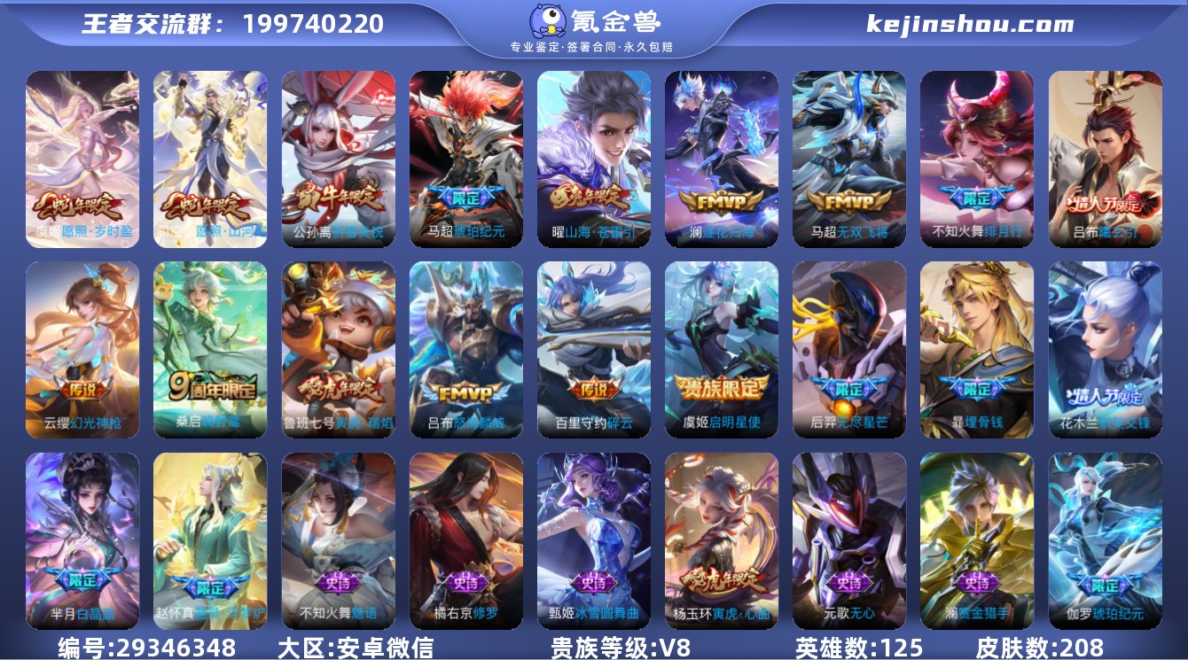 【16传说208皮肤山河定岁时盈逐花归海琥...