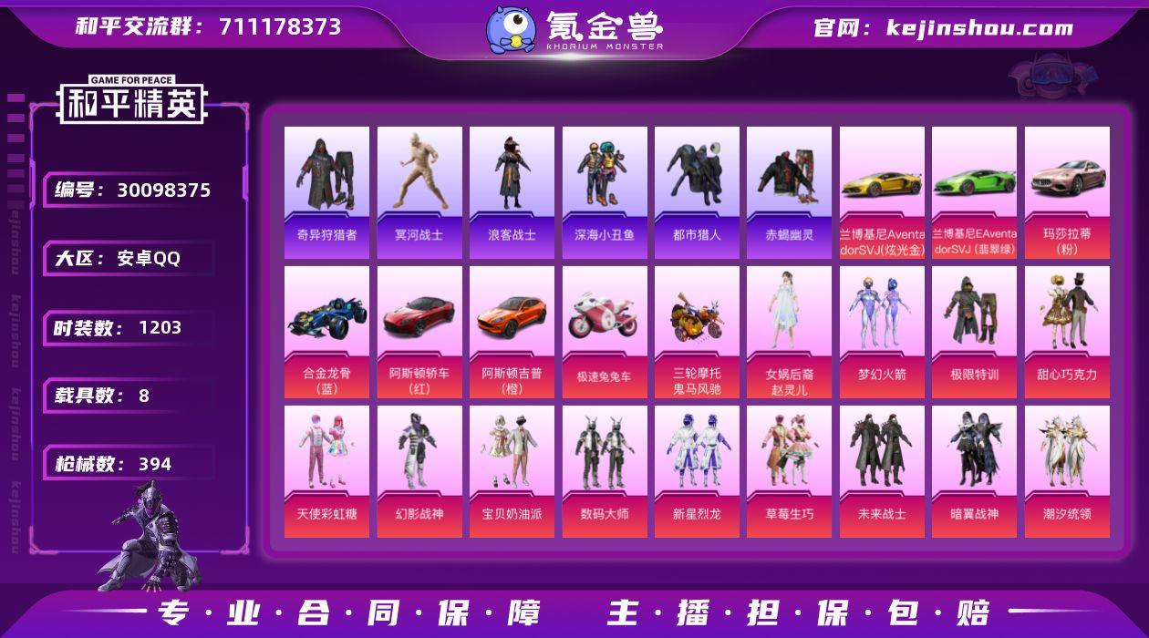 安卓手Q-24王牌印记-有战神框-55粉装...