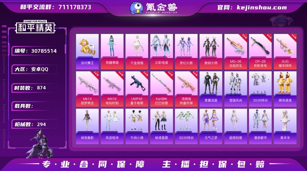 实名: 可修改 时装数: 874 枪械数:...