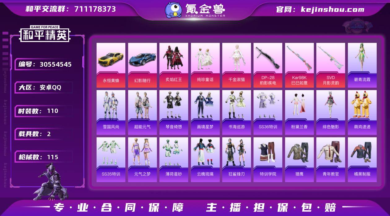 【2载具 3特效枪 3粉装 115枪皮 1...