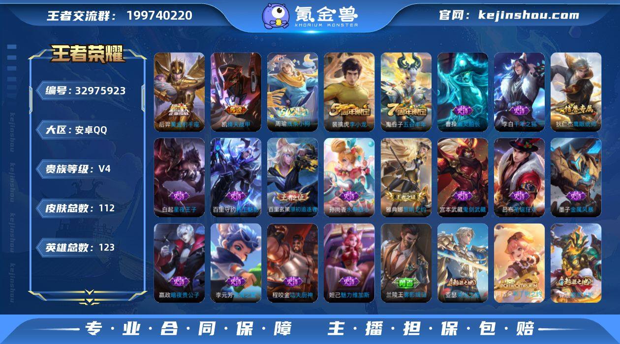 【WZSA1432】贵族4/皮肤112/传...