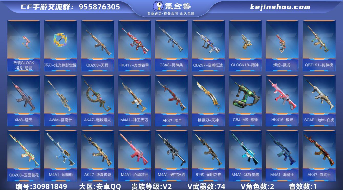 贵族等级:V2 王者武器数:4 v武器数:...