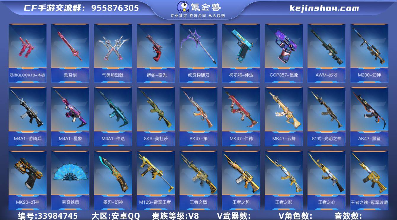 ✨3至尊2同框+39王者武器 2王锋 6套...