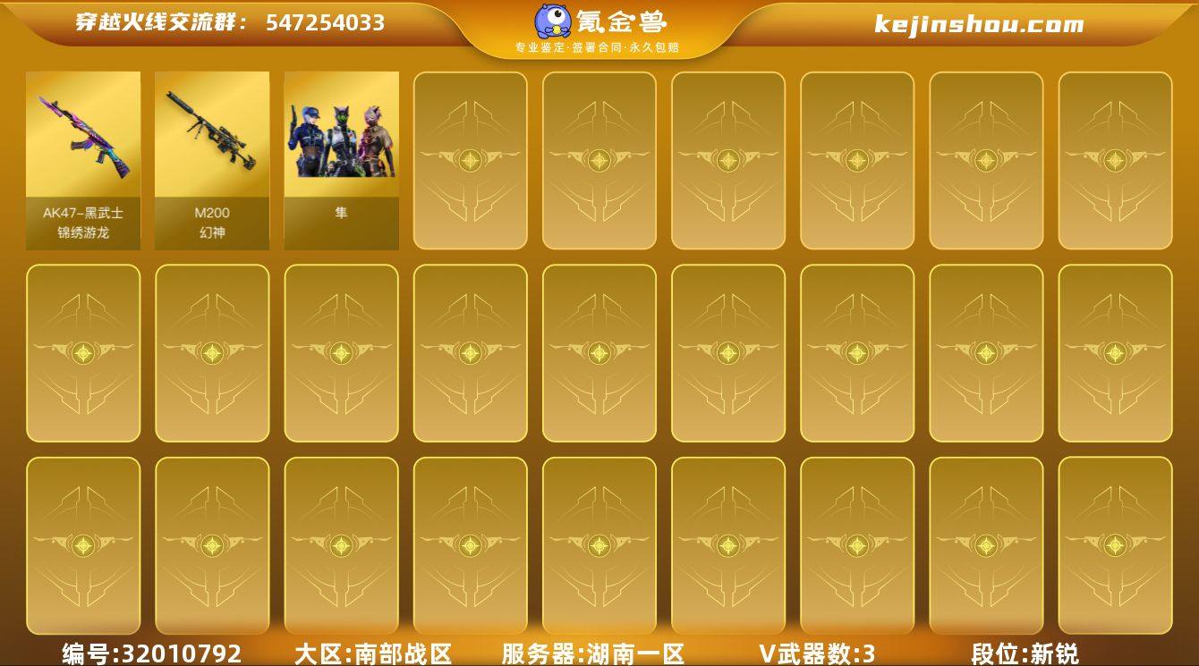 湖南一区-4V-0王者武器数-0炫金武器数...