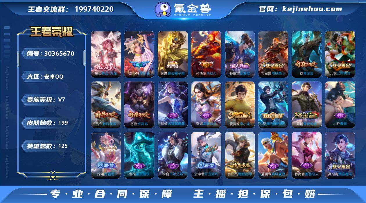 可二次 贵族7-金标妲己-199皮-0典藏...