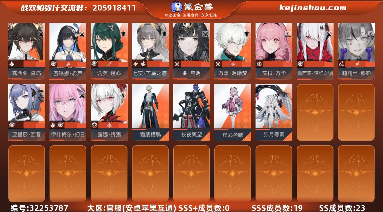 SSS+成员数量:0 SSS成员数量:19...