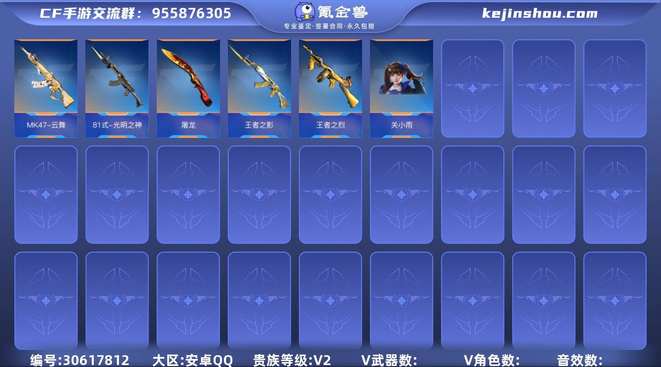 HG698757/【影霆烈3把王者主武+天...