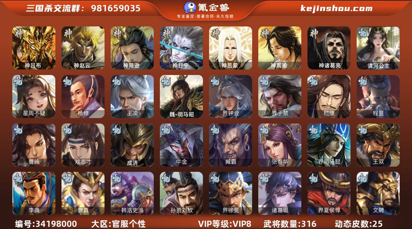 VIP等级: VIP8 官阶: 骠骑将军 ...