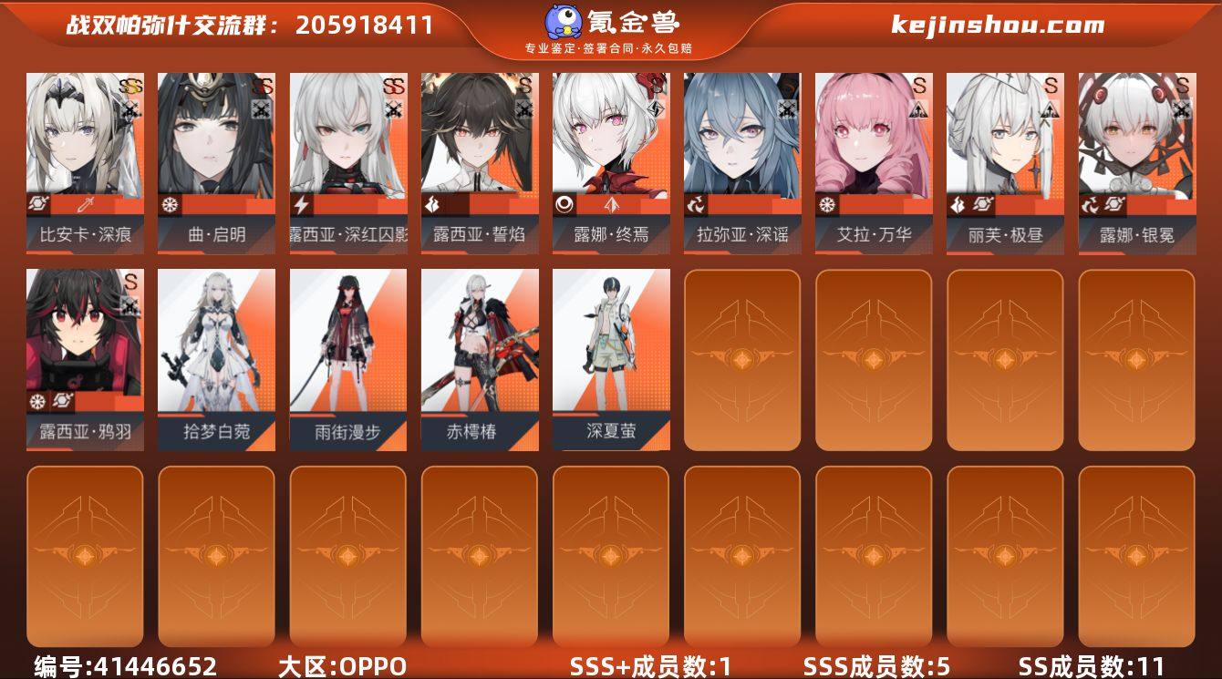 SSS+成员数量:1 SSS成员数量:5 ...