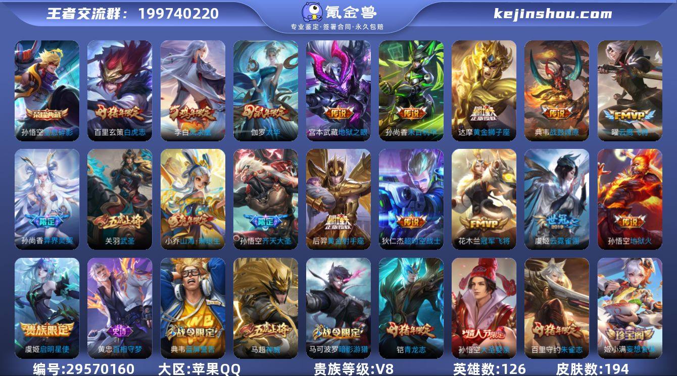 实名: 可修改 贵族等级: V8 英雄数:...