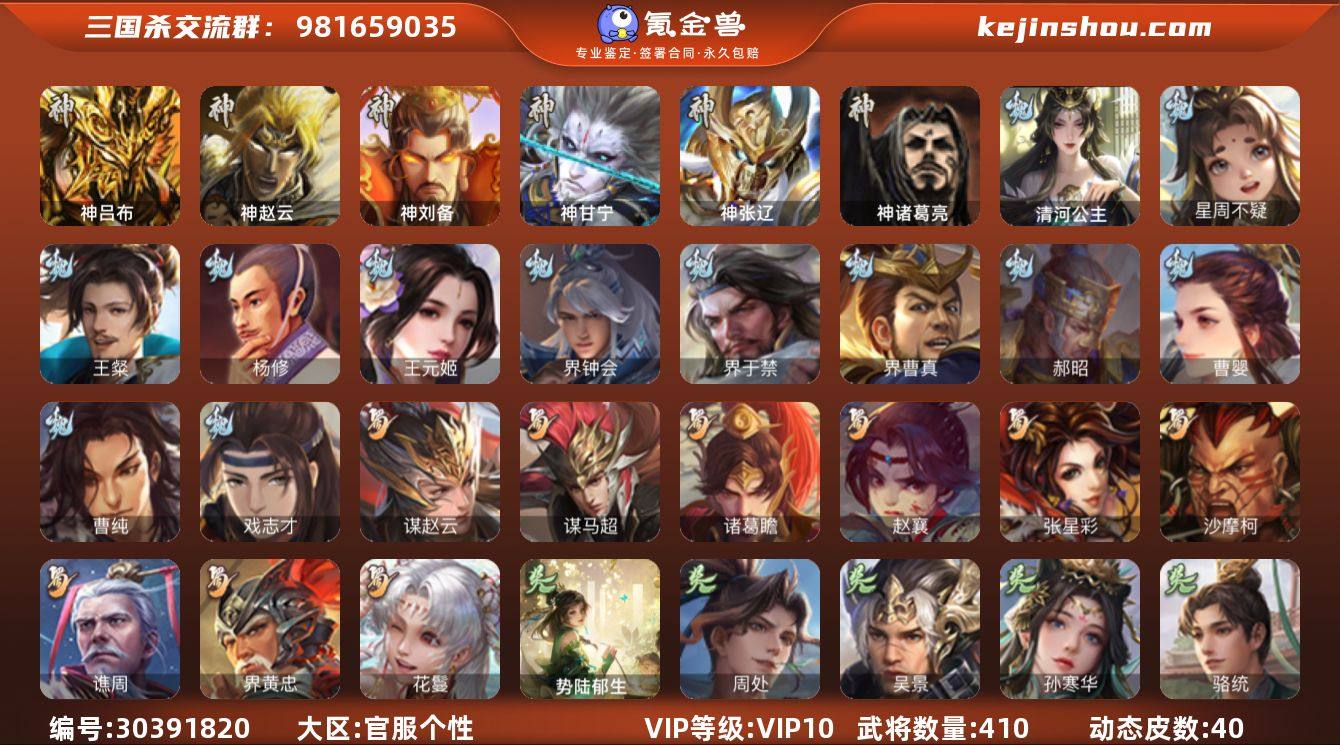 官阶:大将军；VIP等级:VIP10；史诗...