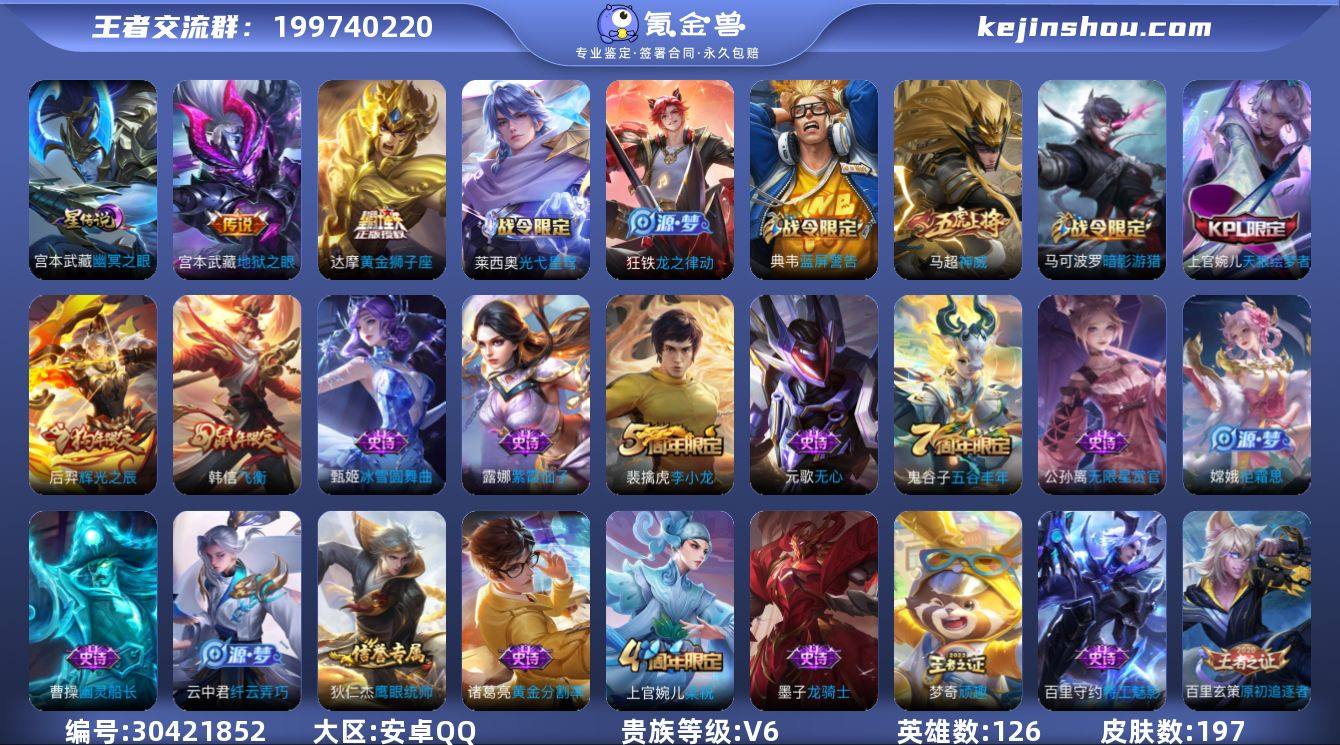 197皮肤3传说1星元44史诗69限定- ...