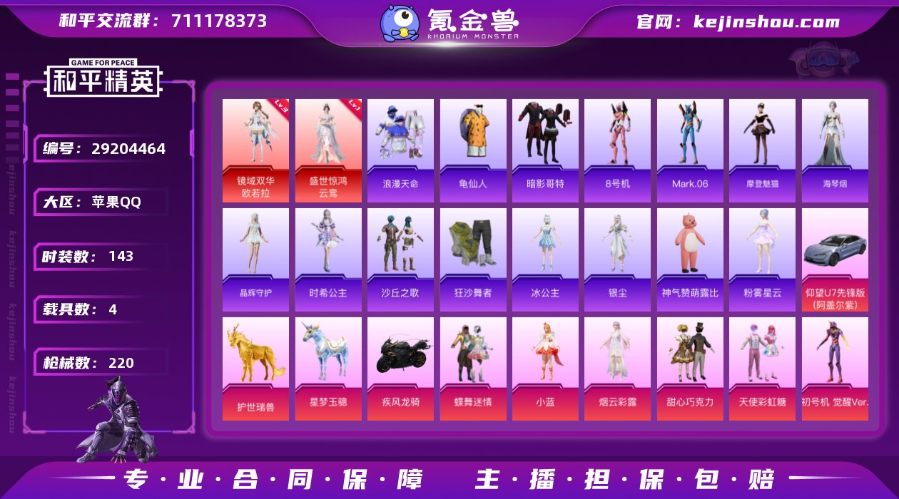 苹果 手Q-2神装-13粉装-15特效枪-...