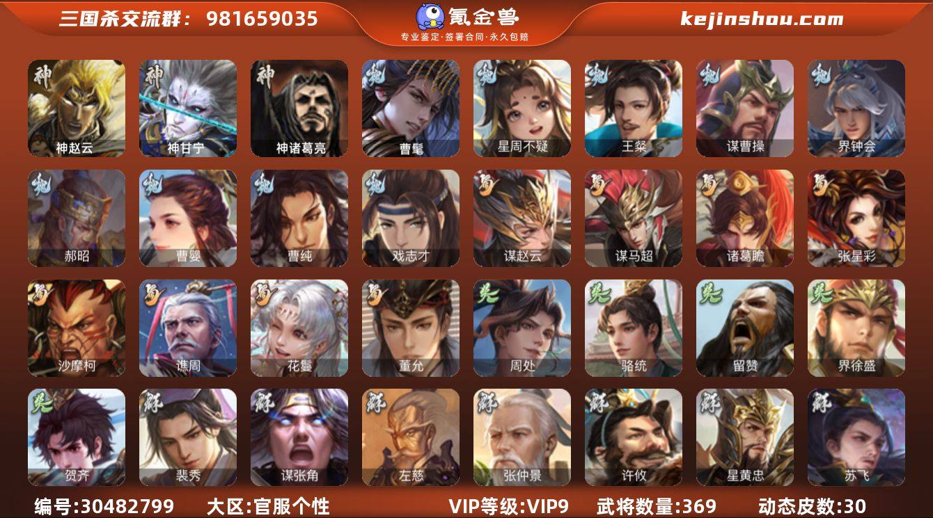 官阶:大将军；VIP等级:VIP9；史诗武...