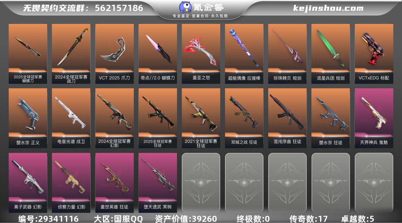 终极数:0 传奇数:17 卓越数:5 皮肤...