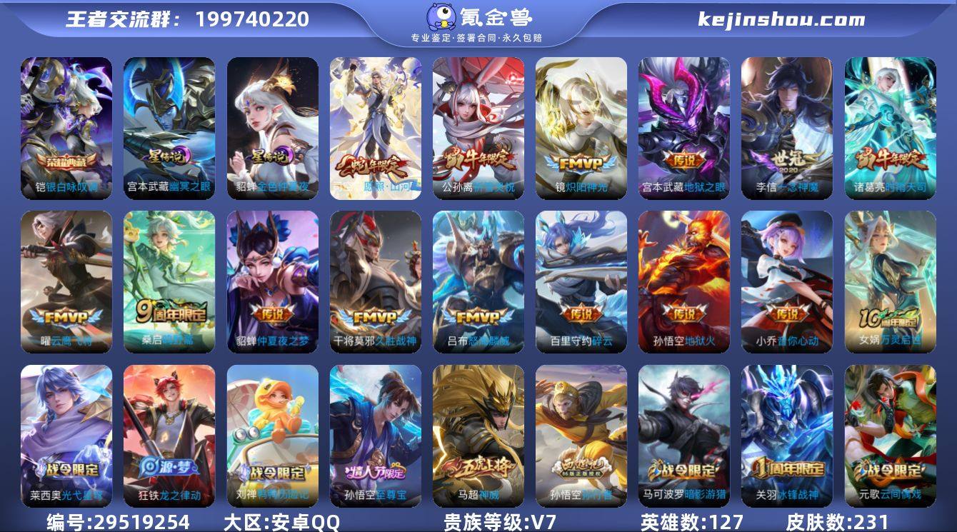 -V7-231皮肤1典藏14传说 2星传说...