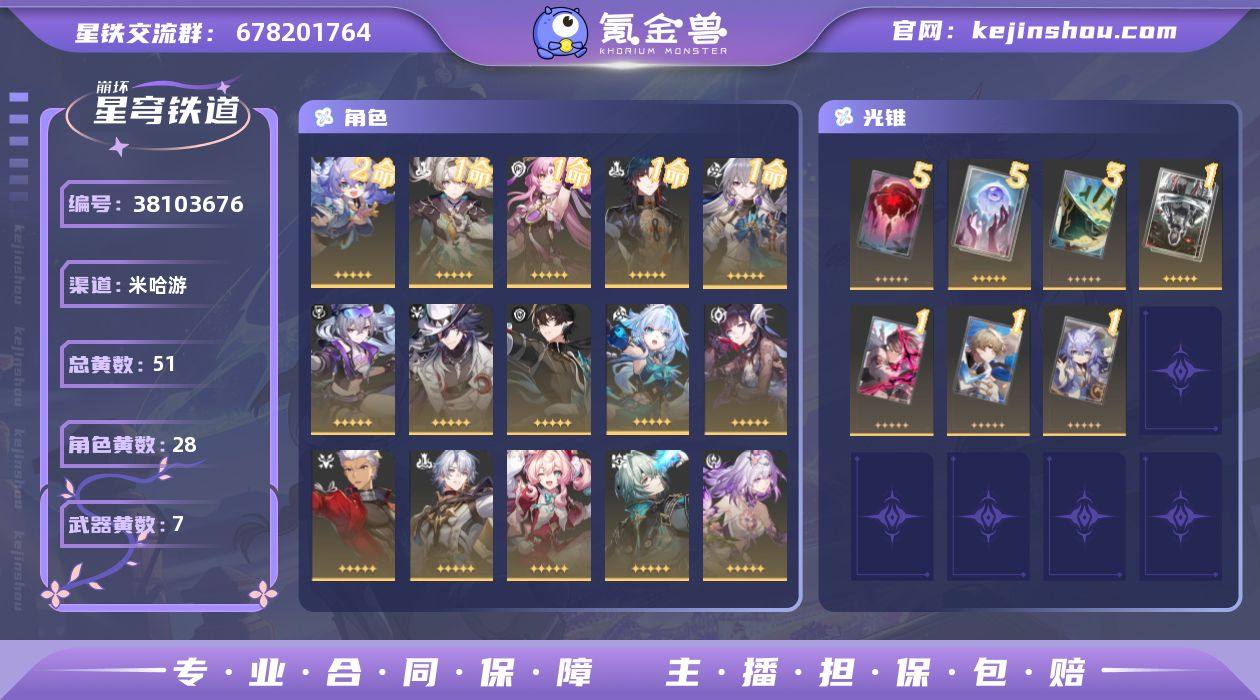 【崩坏·星穹铁道】冒险等级：70，男主，五...