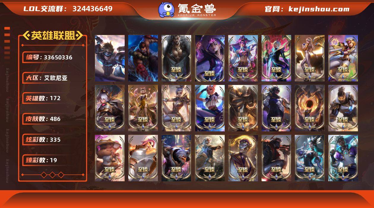 【LDC3493】172英雄/486皮肤/...