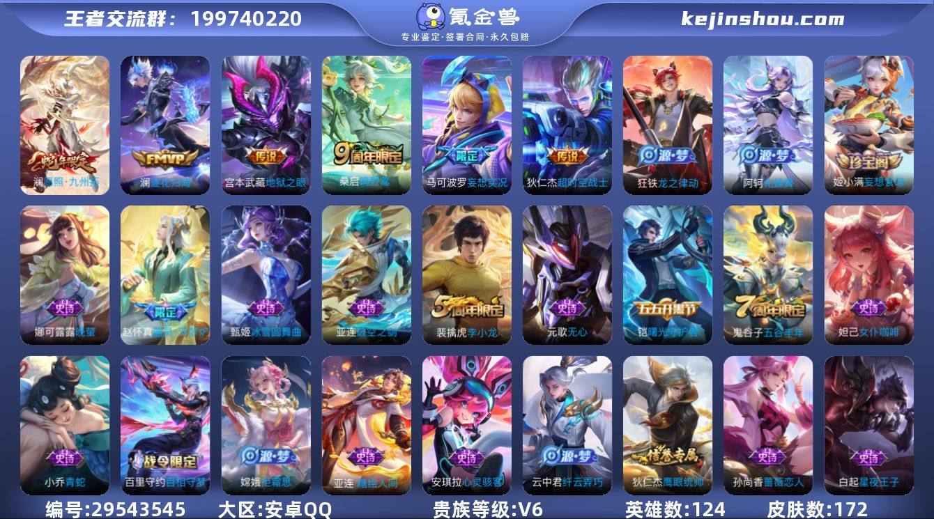 【特价出售】安卓q-V-172皮肤6传说 ...