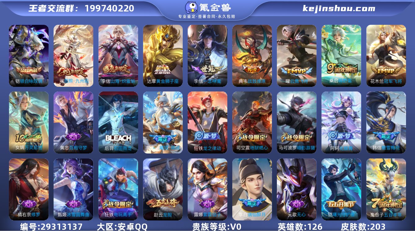 实名: 可修改 贵族等级: V0 英雄数:...