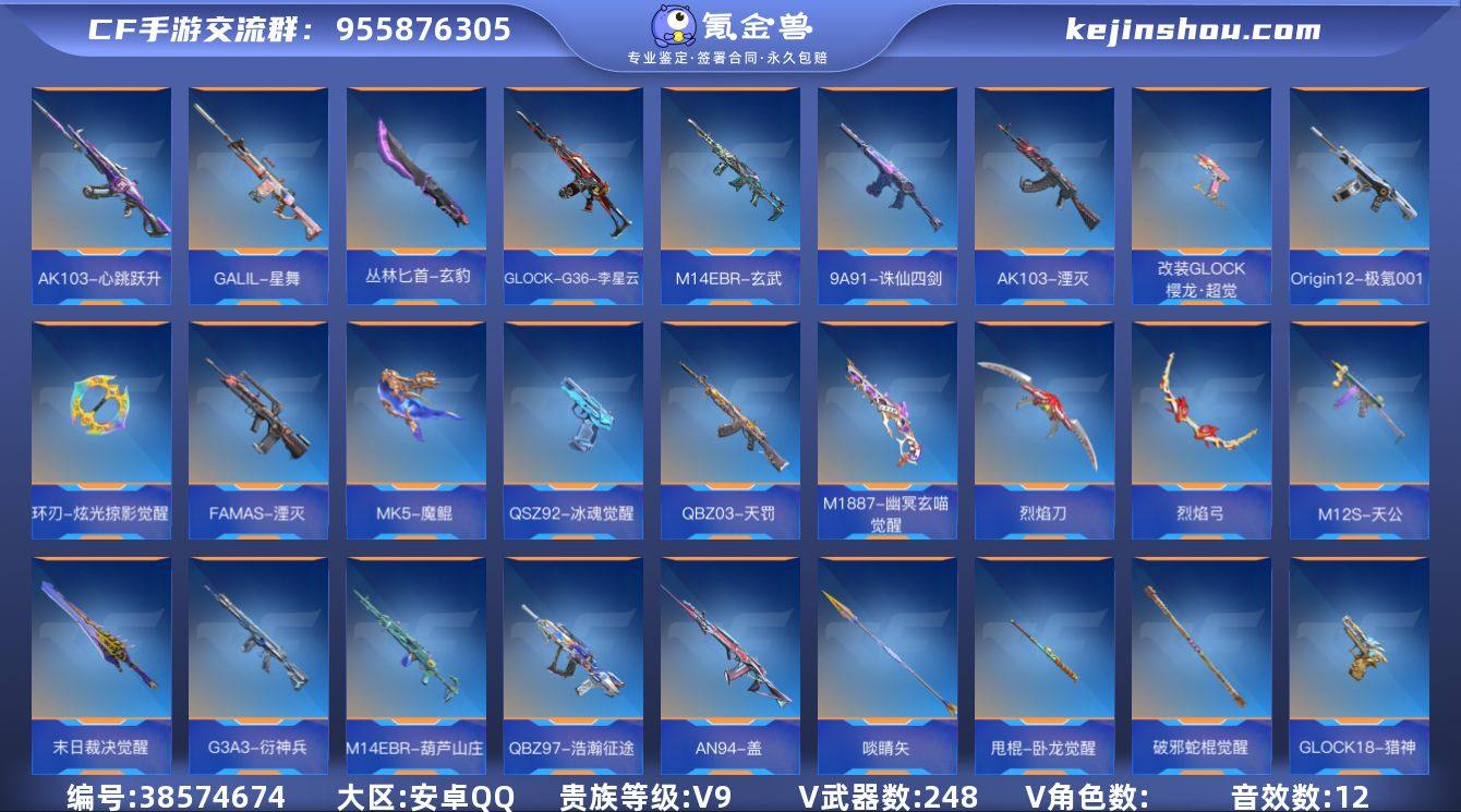 贵族等级:V9 王者武器数:47 v武器数...