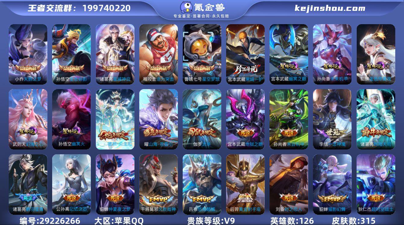 可二次【V10特价号6典藏315皮肤5星元...