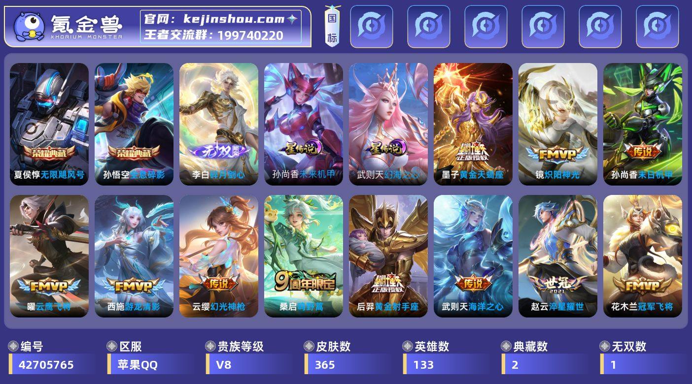 实名: 可修改 贵族等级: V8 英雄数:...