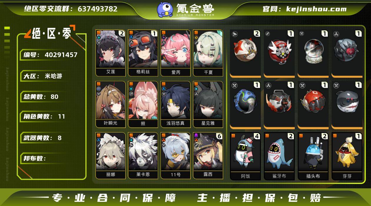 冒险等级:57 总黄数:80 五星角色数:...