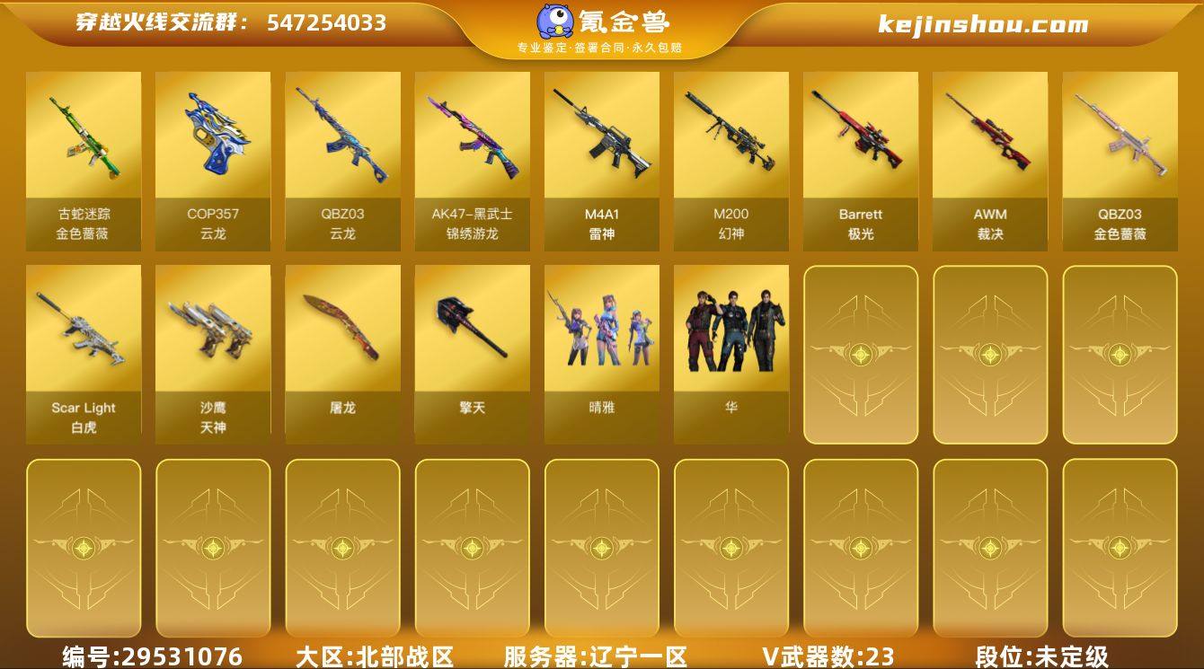 辽宁一区-26V-1王者-0炫金
【热门武...