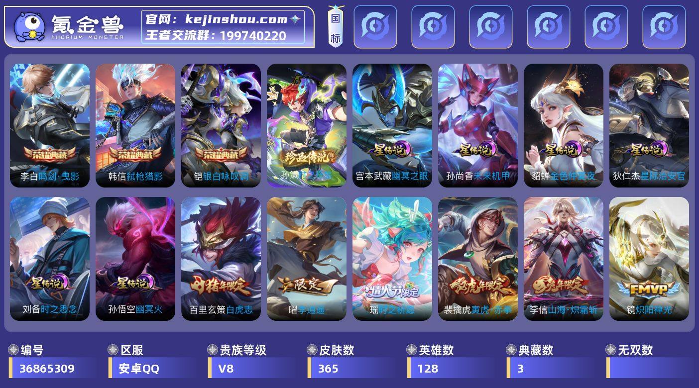 实名: 可修改 贵族等级: V8 英雄数:...