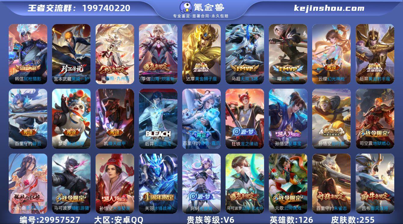 安卓Q-V6-最强王者段位-126英雄-2...